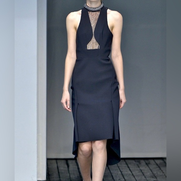 NWOT DION LEE 2015 Runway dress black size US 4 - Picture 1 of 11